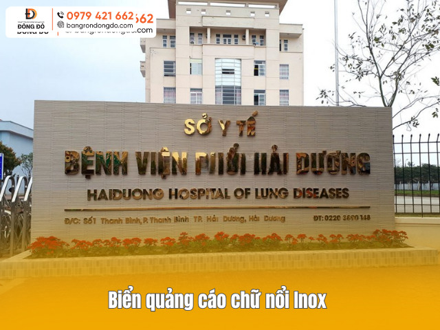 Biển hiệu quảng cáo chữ nổi inox