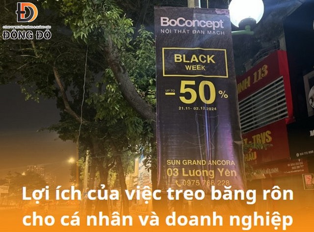 Treo băng rôn là phương thức quảng bá hiệu quả