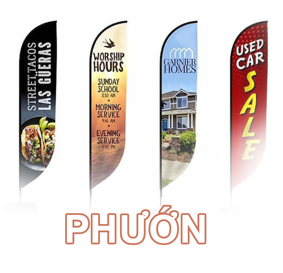 Phướn quảng cáo-Dịch vụ treo phướn uy tín, chất lượng