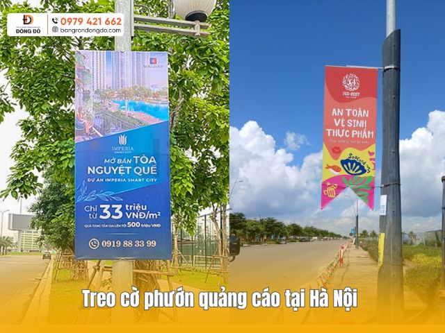 Treo cờ phướn quảng cáo tại Hà Nội