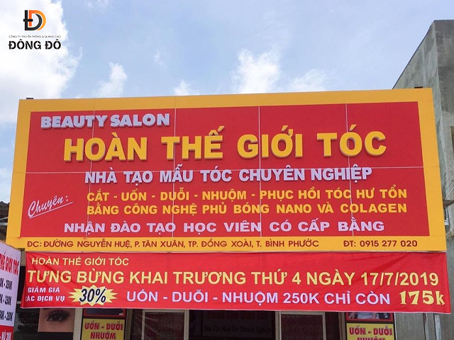 Làm băng rôn khai trương tiệm tóc giá rẻ - Liên hệ ngay