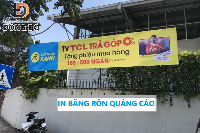 In băng rôn quảng cáo quảng bá chiến dịch mua hàng trả góp 0%