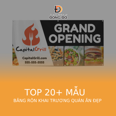 Top 20+ mẫu băng rôn khai trương quán ăn đẹp hút khách