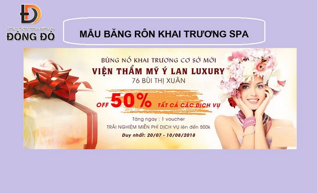 Làm băng rôn khai trương spa đẹp – thu hút khách hàng