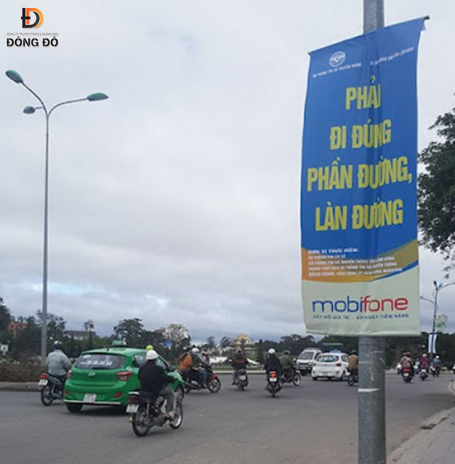 Bandroll tuyên truyền về an toàn giao thông kết hợp quảng cáo