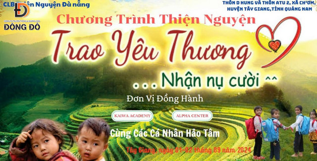 Banner, băng rôn từ thiện, thiện nguyện, tình nguyện đẹp và ý nghĩa