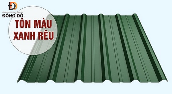 Tôn làm hàng rào màu xanh rêu