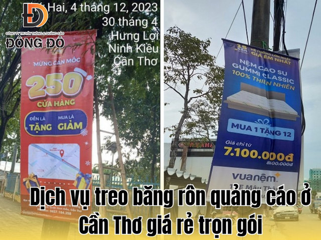 Dịch vụ treo băng rôn quảng cáo ở Cần Thơ giá rẻ trọn gói