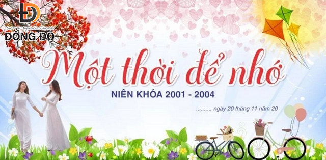 Mẫu banner họp lớp một thời để nhớ