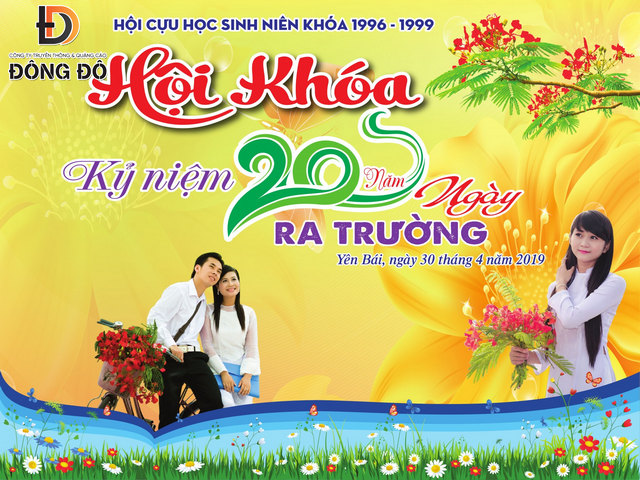 Mẫu banner hội khóa 20 năm ngày ra trường