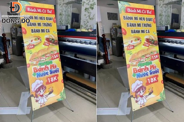 Mẫu standee bánh mì chân chữ X