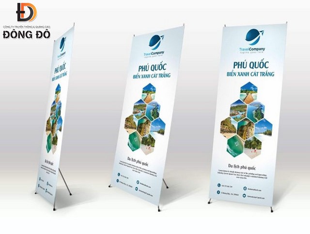 Mẫu standee công ty du lịch đẹp và thu hút
