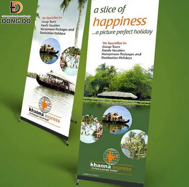 Mẫu standee quảng cáo tour du lịch nước ngoài