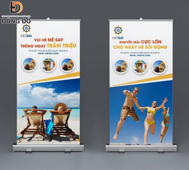 Mẫu standee công ty du lịch Vietgo
