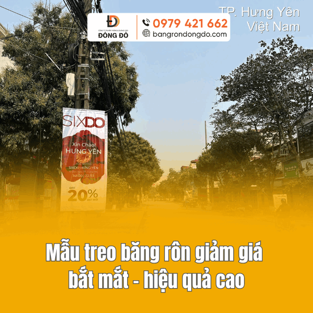 Mẫu treo biển khai trương giảm giá bắt mắt
