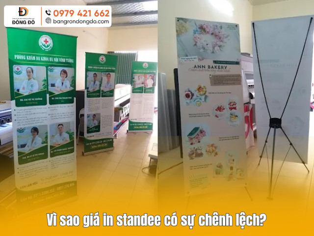 Giá in standee bao nhiêu tiền chênh lệch giữa các đơn vị