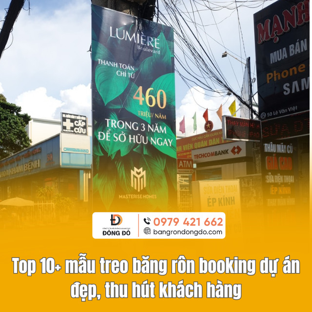 Top 10+ mẫu treo băng rôn booking dự án đẹp, thu hút khách hàng