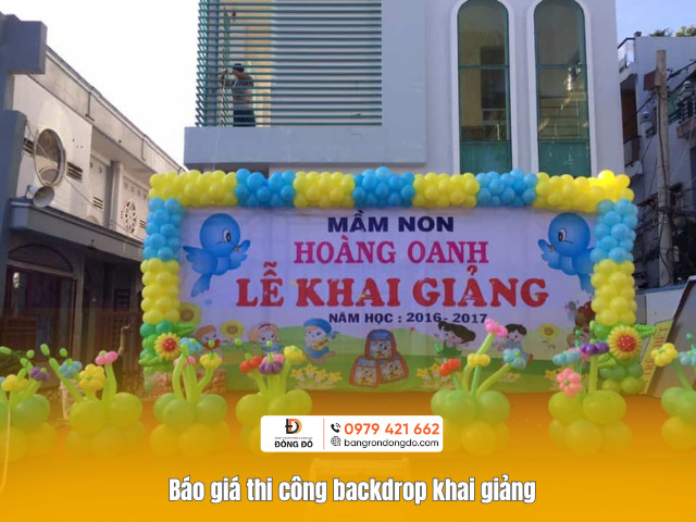 Báo giá thi công backdrop khai giảng