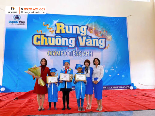 Phông nền rung chuông vàng theo nhận diện thương hiệu