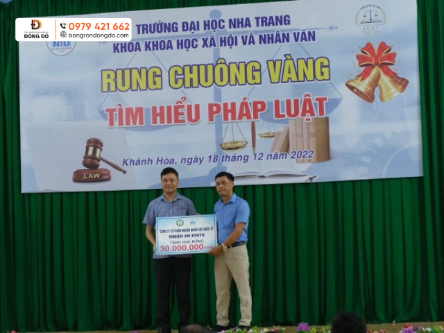 Mẫu banner rung chuông vàng trường đại học Nha Trang
