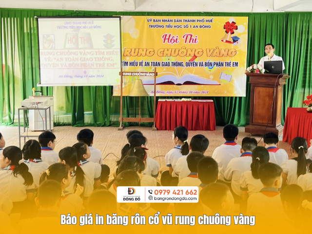 Báo giá in băng rôn cổ vũ rung chuông vàng