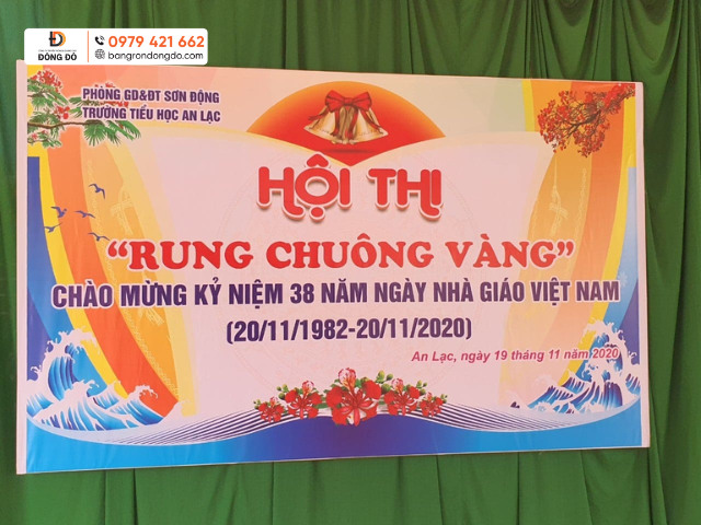 Băng rôn cổ vũ rung chuông vàng