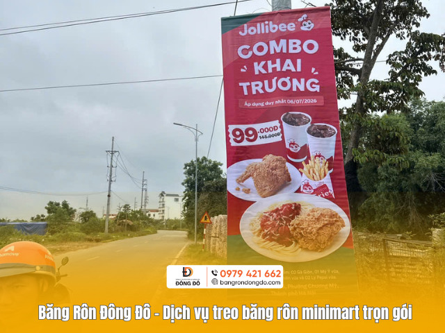 Băng Rôn Đông Đô – Dịch vụ treo băng rôn minimart trọn gói