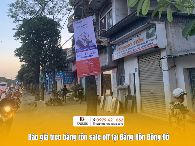 Báo giá treo băng rôn sale off tại Băng Rôn Đông Đô