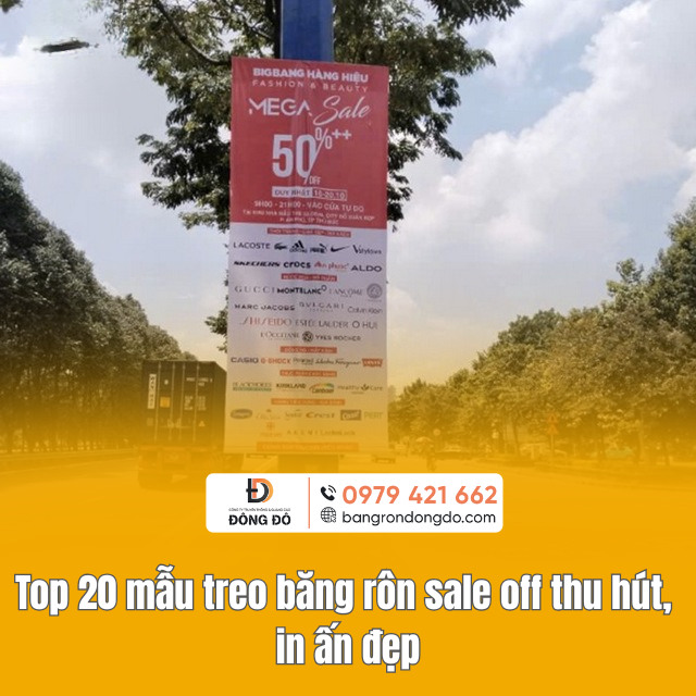 Top 20 mẫu treo băng rôn sale off thu hút, in ấn đẹp