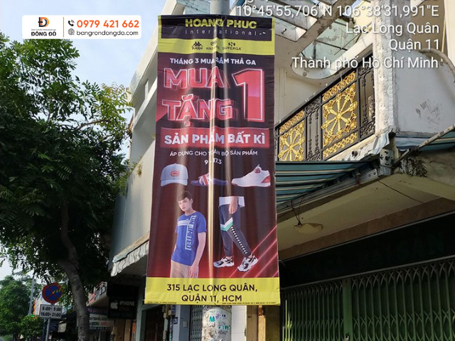 Treo băng rôn khuyến mãi mua 1 tặng 1 